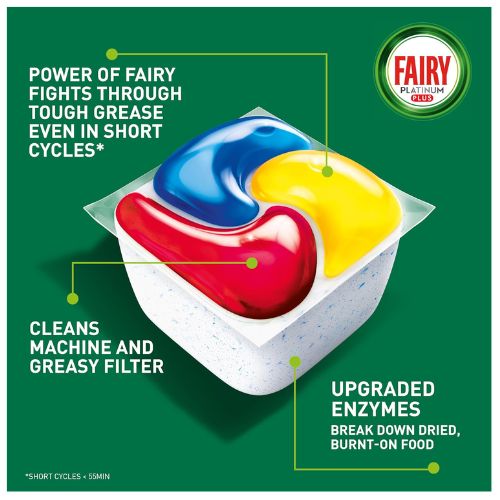 Fairy Platinum All In One Dishwasher Capsules Woodland Whispers 59pk 